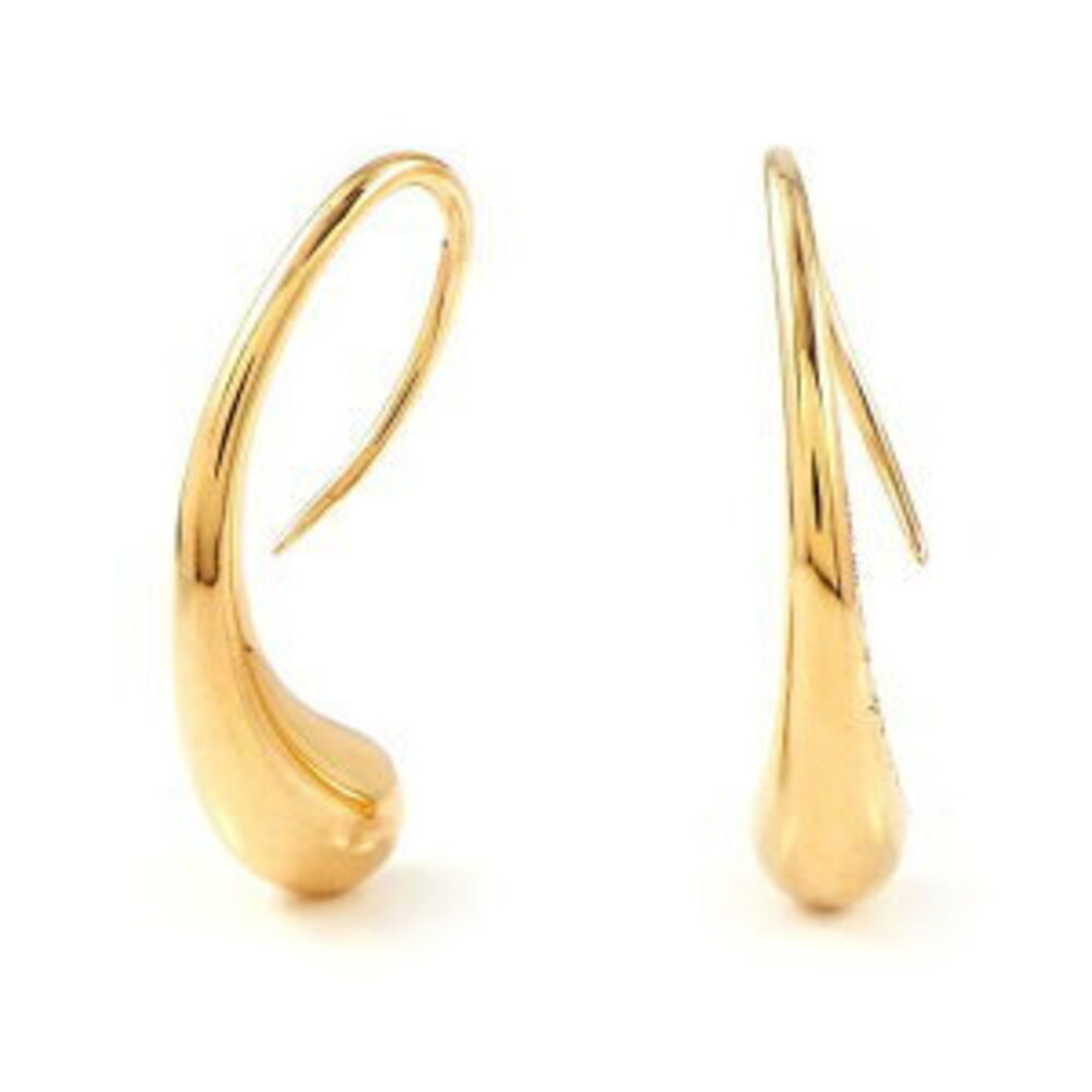 Tiffany Co Hook Earrings Teardrop Gold